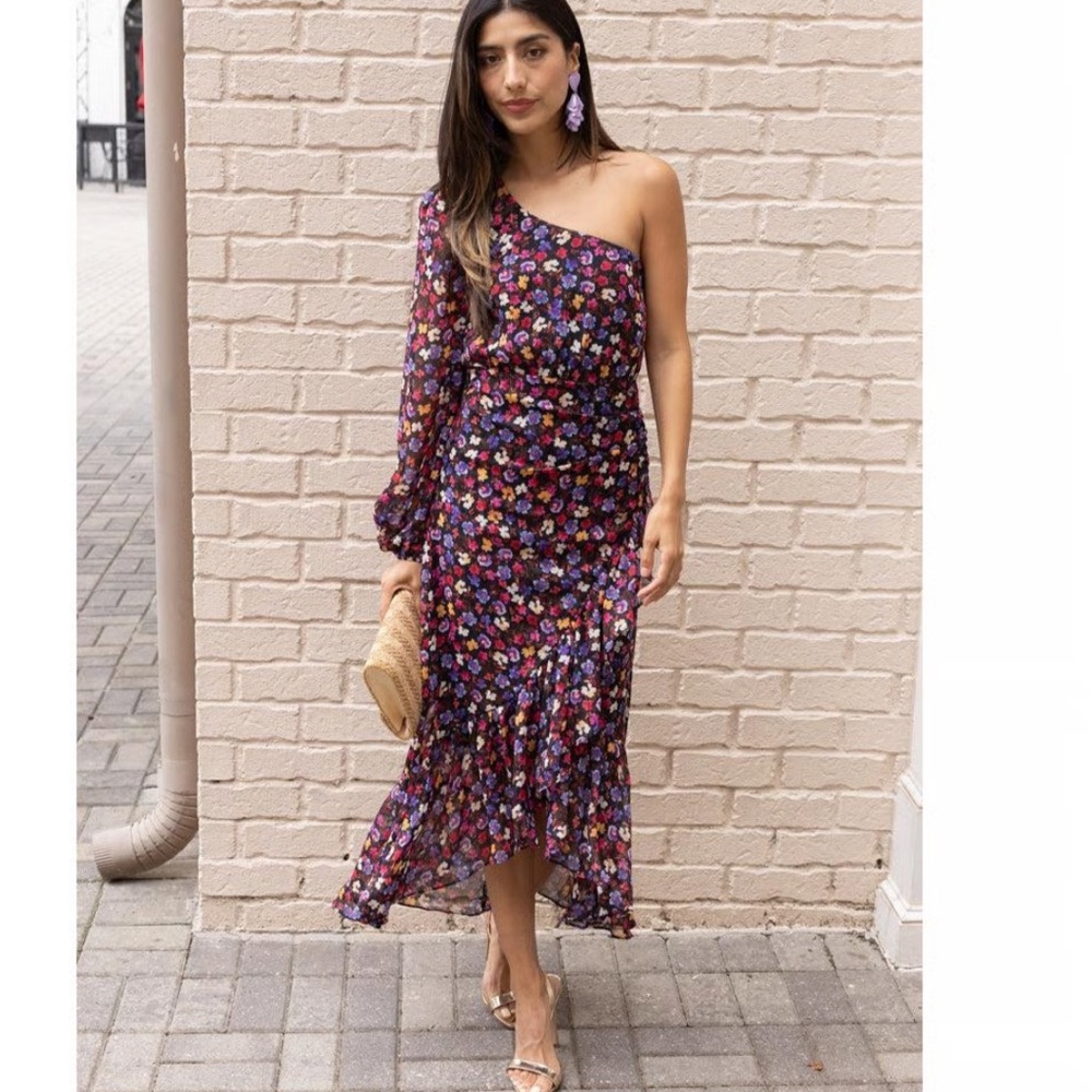 ASTR The Label one shoulder Calista midi dress from Nordstrom size L - Picture 4 of 16